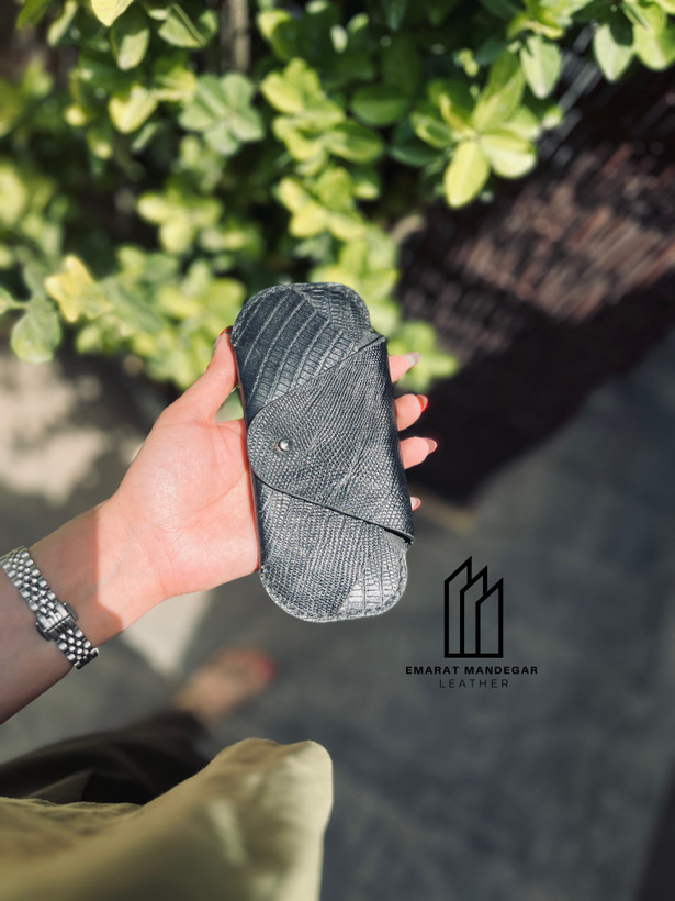 کاور عینک چرم طبیعی /چرم عمارت ماندگار