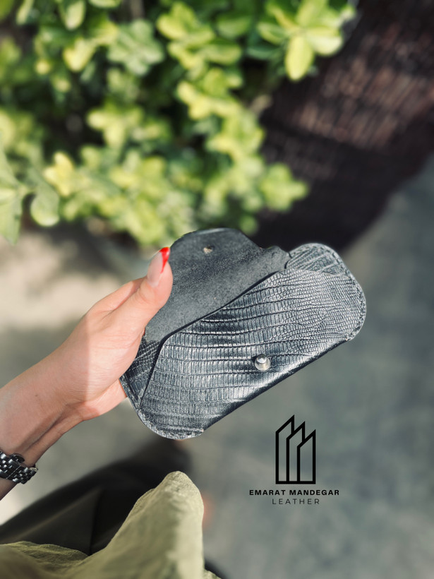 کاور عینک چرم طبیعی /چرم عمارت ماندگار