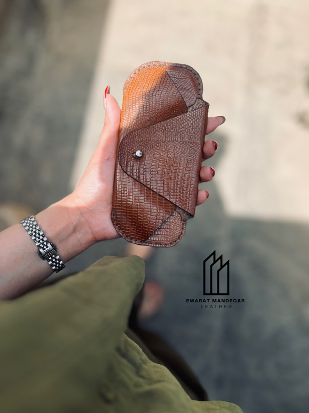 کاور عینک چرم طبیعی /چرم عمارت ماندگار